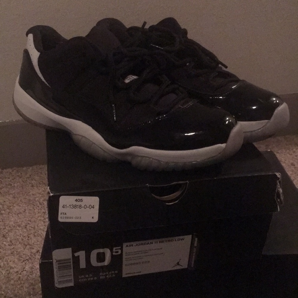 Black Infrared Jordan 11 lows